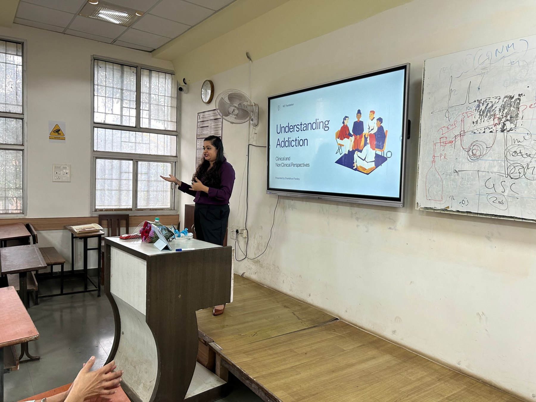 A lecture titled Understanding Addiction: Clinical and Non-Clinical Perspectives, presented by Shambhavi Pandey